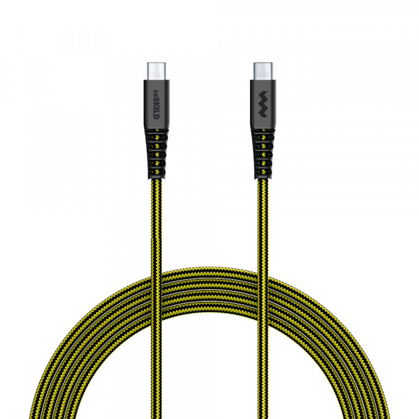 SoSkild Charging Cable Ultimate USB-C to USB-C 1.5m Black/Yellow