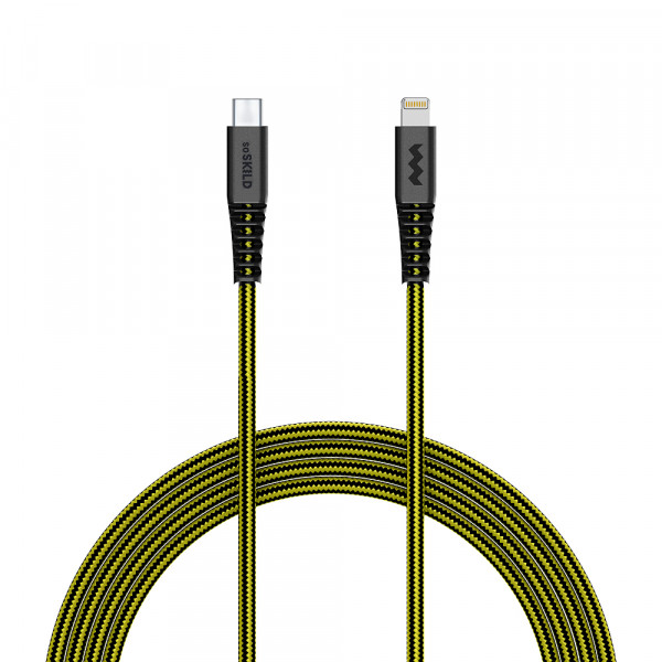 SoSkild Charging Cable Ultimate USB-C to Lightning 1.5m Black/Yellow